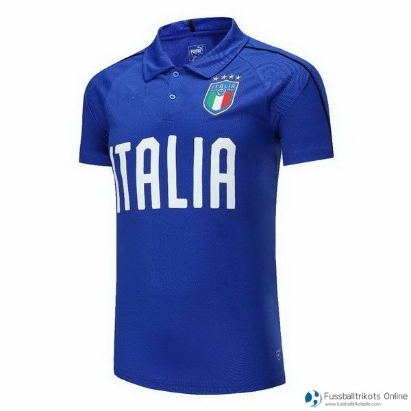 Italien Polo 2018 Blau Fussballtrikots Günstig